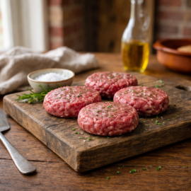 Rundvlees burgers per 4 stuks